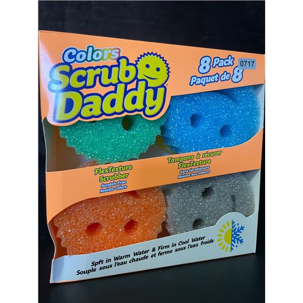 8PC Scrub Daddy Sponge Set - Variety Colors - Scratch-Free Multipurpose Sponges - New