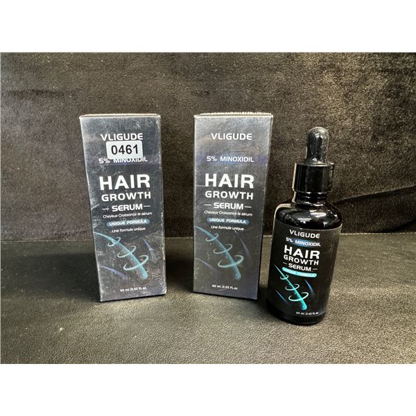 2 Bottles of VLIGUDE 5% Minoxidil Hair Growth Serum - New