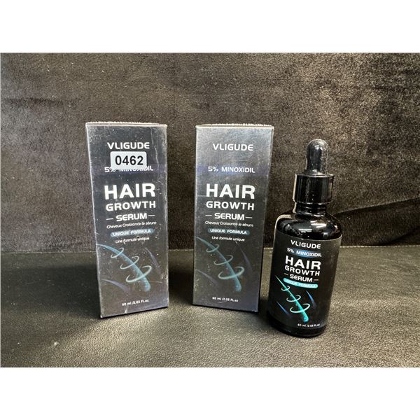 2 Bottles of VLIGUDE 5% Minoxidil Hair Growth Serum - New