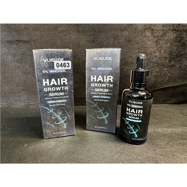 2 Bottles of VLIGUDE 5% Minoxidil Hair Growth Serum - New