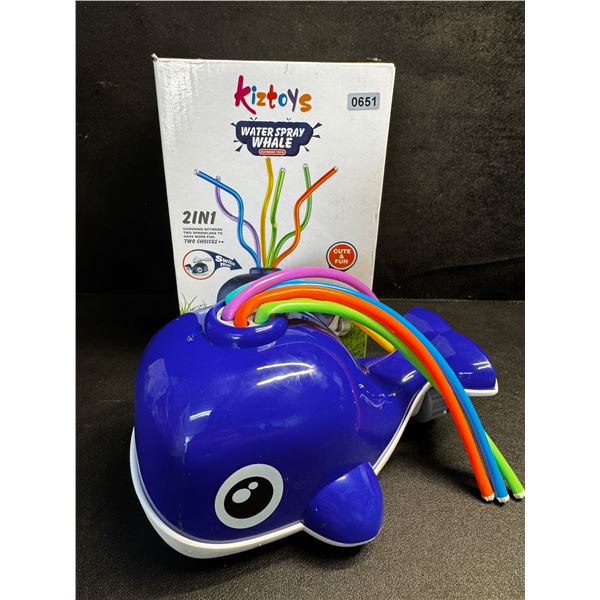 1 Kiztoys 2 IN 1 Water Spray/Sprinkler Outdoor Activity Whale - New