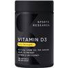 Image 1 : 1 Container of Sports Research Vitamin D3 Extra Strength Soft Gels - 240 Soft Gels - New