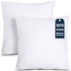 Image 1 : 2-Pack of Utopia Bedding Square Throw Pillow Inserts (18" x 18") - White - New (Dmg Box)
