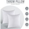 Image 2 : 2-Pack of Utopia Bedding Square Throw Pillow Inserts (18" x 18") - White - New (Dmg Box)