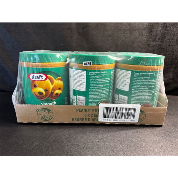 1 Case of 6 x 2KG Jars of Kraft Smooth Peanut Butter; Exp AU28/2025 - New