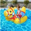 Image 1 : 1 Large Inflatable Rocking Horse Ride-On Pool Swim Float with Sprinkler (71" Size) - New in Box!