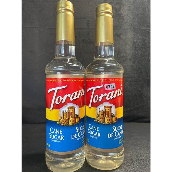 2 Torani Cane Sugar Sweetener Syrups (750ml) - New Sealed (BB: FE 10/2027)