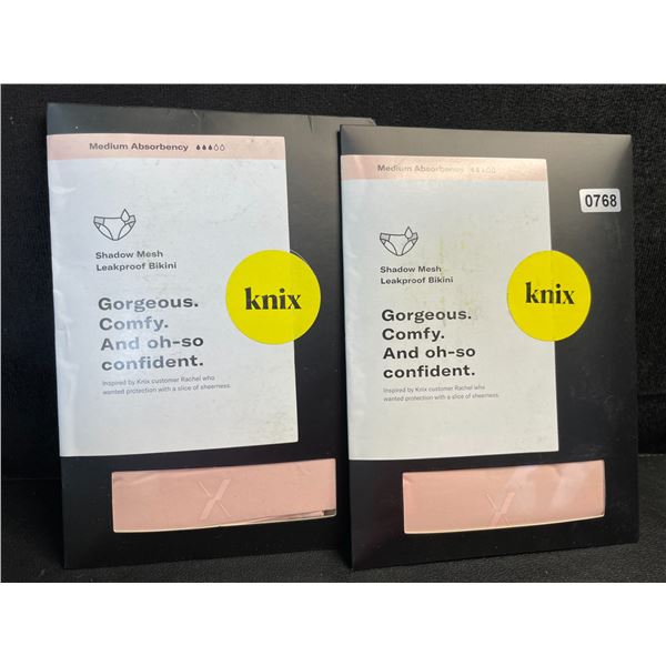 2 Packs of KNIX Shadow Mesh Leakproof Period Underwear for Women (3XL) - Rose - New