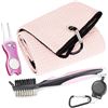 Image 1 : 1 Golf Club Cleaning Set - Microfiber Cloth, Golf Club Brush, Divot Tool & Magnet Ball Marker - New