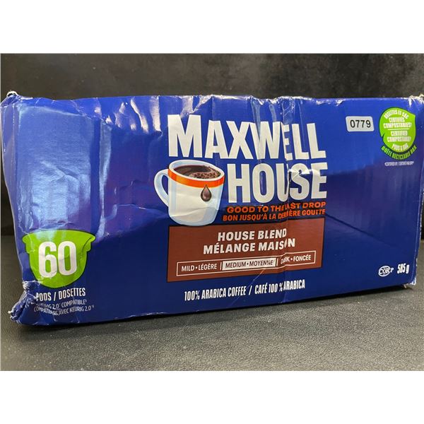 1 Case of Maxwell House K-Cup Coffee Pods (60 Count) Medium House Blend - New (BB: 2026 MR 03)