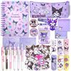 Image 1 : 1 Kuromi Cute Kawaii School Supplies Set; Assorted Kuromi Stationary Supplies - New