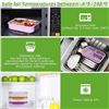 Image 7 : 1 Jeopace Wheat Fiber Bento Lunch Box (3-Compartment); Cutlery Included - Purple - New