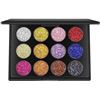 Image 1 : 4 Pressed Glitter Makeup Palettes; 12-Color Shimmer Glitter Eyeshadow Makeup Sets - Brand New