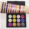Image 2 : 4 Pressed Glitter Makeup Palettes; 12-Color Shimmer Glitter Eyeshadow Makeup Sets - Brand New