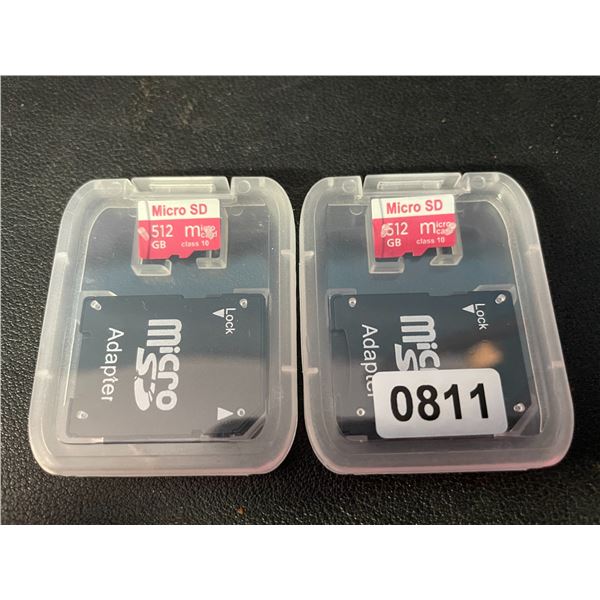 2 Micro SD Storage Cards (512GB Each) - New