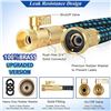 Image 4 : 100FT Expandable Garden Hose with Nozzle & Hose Hanger - Blue - Brand New!