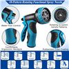 Image 5 : 100FT Expandable Garden Hose with Nozzle & Hose Hanger - Blue - Brand New!