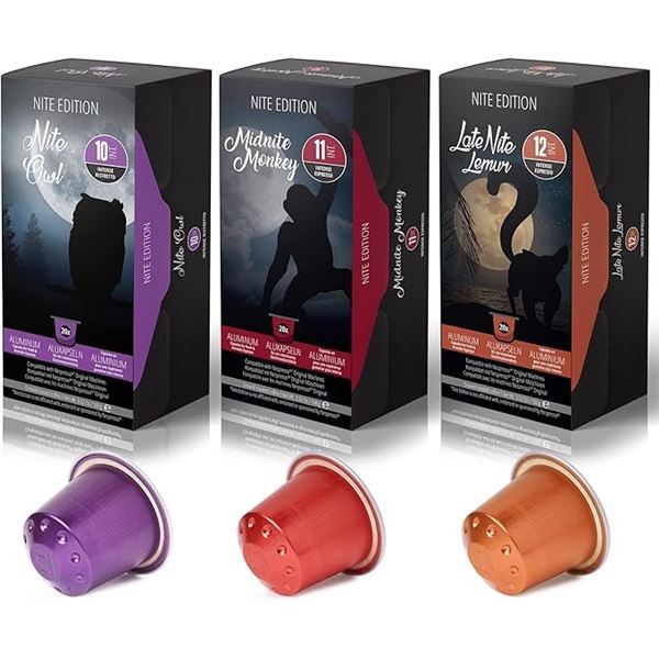 Nite Edition 60-Count Variety Premium Nespresso Pods/Coffee Capsules - New