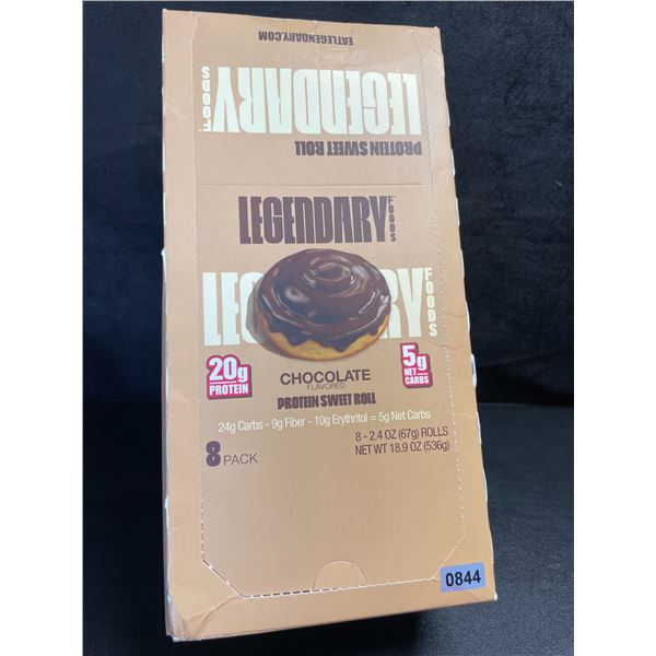 1 Box of Legendary Foods Protein Sweet Rolls (8 Pack) Chocolate Flavored - New (BB: 03/14/2026)