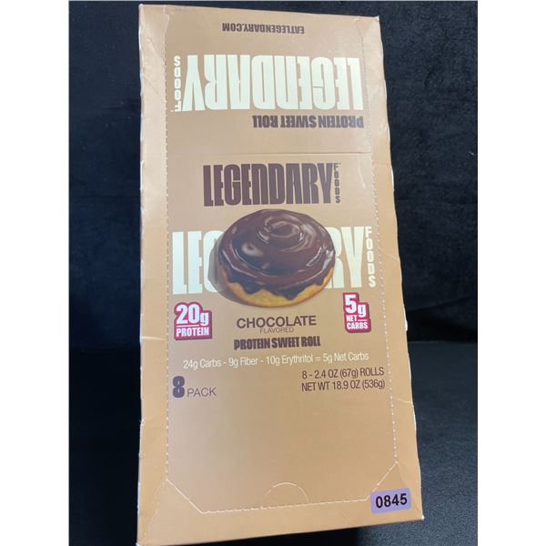 1 Box of Legendary Foods Protein Sweet Rolls (8 Pack) Chocolate Flavored - New (BB: 03/14/2026)