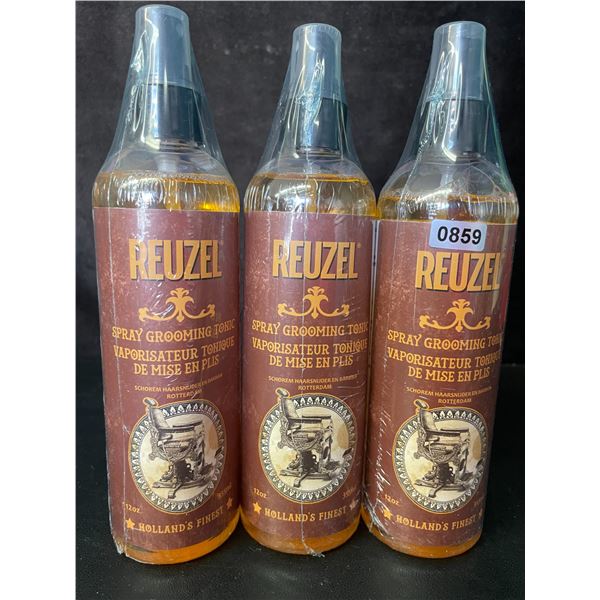 3 Reuzel Hairspray Grooming Tonics (355ml) Perfect for Volume/Lift/Hair Texture - New Sealed