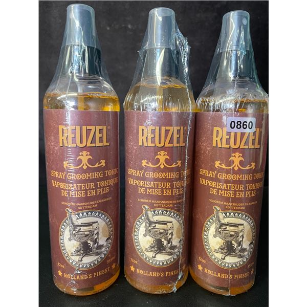 3 Reuzel Hairspray Grooming Tonics (355ml) Perfect for Volume/Lift/Hair Texture - New Sealed