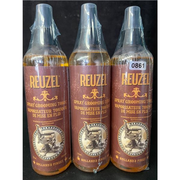 3 Reuzel Hairspray Grooming Tonics (355ml) Perfect for Volume/Lift/Hair Texture - New Sealed