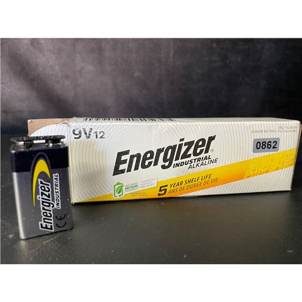 1 Box of Energizer Industrial Alkaline 9V Batteries (12-Pack) - New