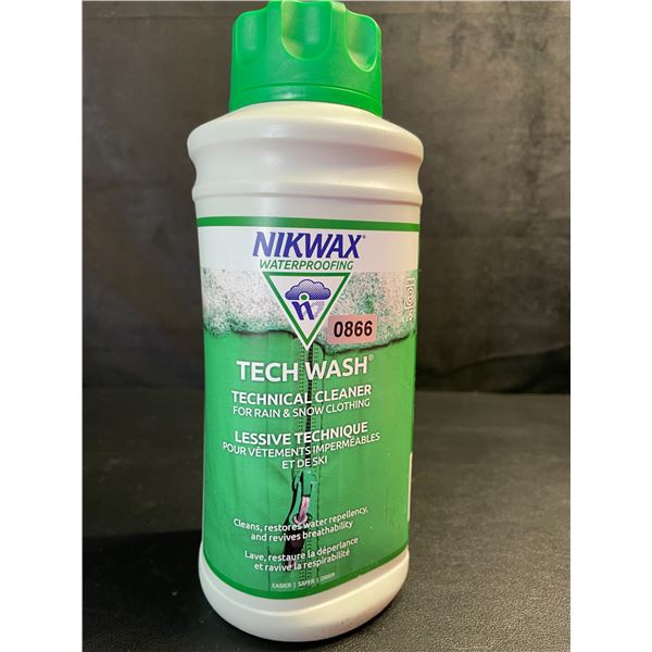 1 Nikwax Tech Wash for Rain & Snow Clothing (1L) Restores Clothing's Water-Repellency - New