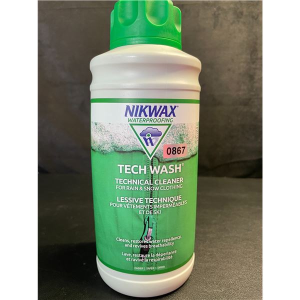 1 Nikwax Tech Wash for Rain & Snow Clothing (1L) Restores Clothing's Water-Repellency - New