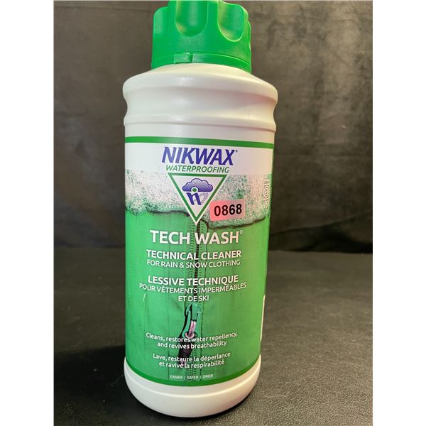 1 Nikwax Tech Wash for Rain & Snow Clothing (1L) Restores Clothing's Water-Repellency - New
