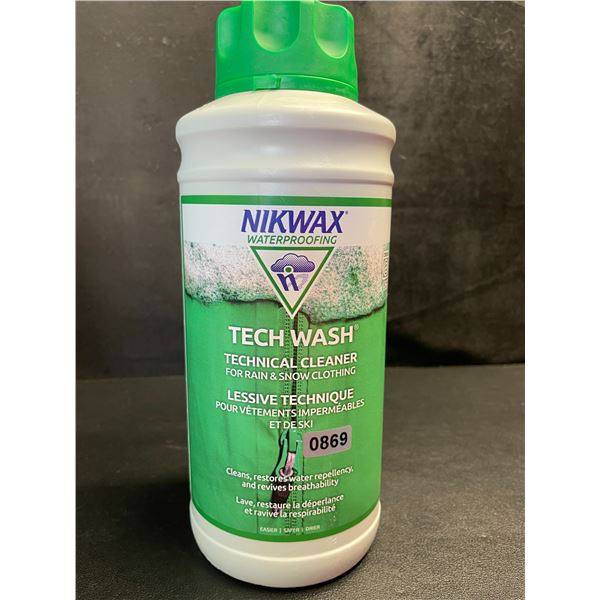 1 Nikwax Tech Wash for Rain & Snow Clothing (1L) Restores Clothing's Water-Repellency - New