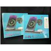 Image 1 : 2 3-in-1 Foldable Wireless Charging Stations with Night Light - New Sealed