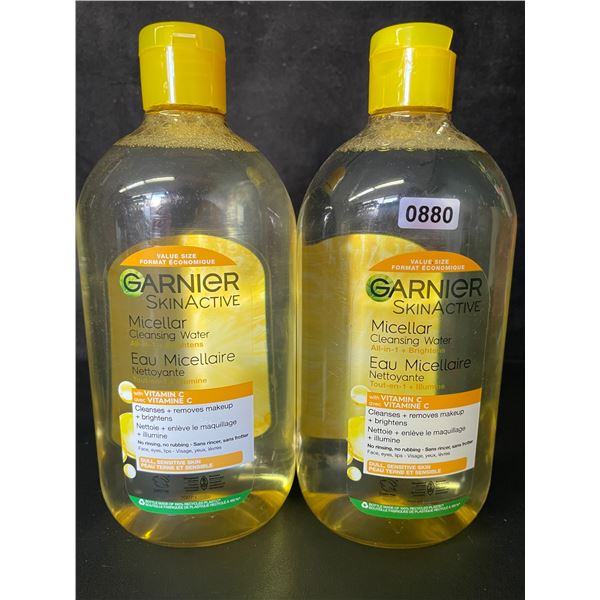 2 Garnier SkinActive Micellar Cleansing Waters - 700ml - New