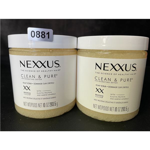 2 Nexxus Clean & Pure Invigorating Detox Scalp Scrubs - 10oz Each - New