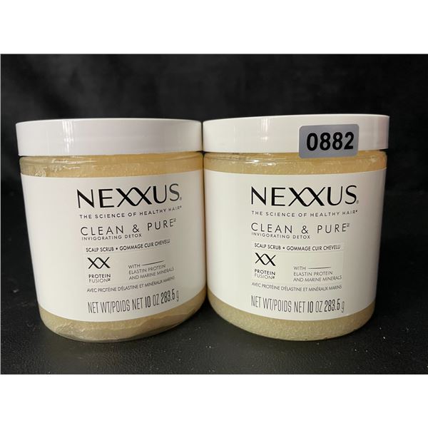 2 Nexxus Clean & Pure Invigorating Detox Scalp Scrubs - 10oz Each - New