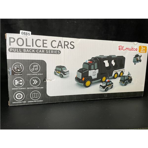 5PC Police Car Toy Set with Music and Light Effects - Brand New