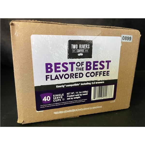 1 Box of Two-Rivers K-Cup Coffee Pods (40 Pods) - New (Exp: 2026-12-21)