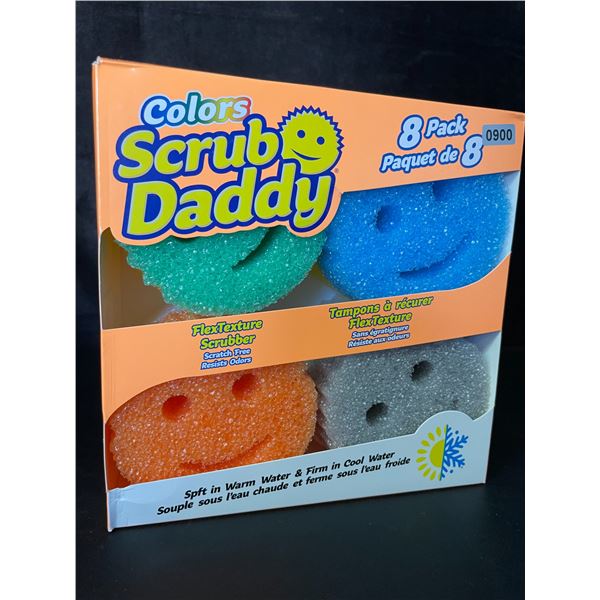 8PC Scrub Daddy Sponge Set - Variety Colors - Scratch-Free Multipurpose Sponges - New