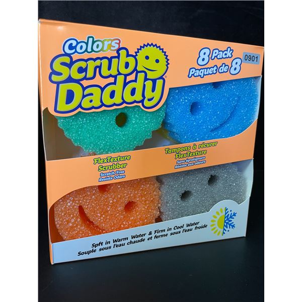 8PC Scrub Daddy Sponge Set - Variety Colors - Scratch-Free Multipurpose Sponges - New