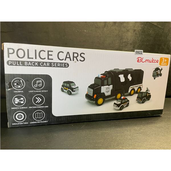 5PC Police Car Toy Set with Music and Light Effects - Brand New