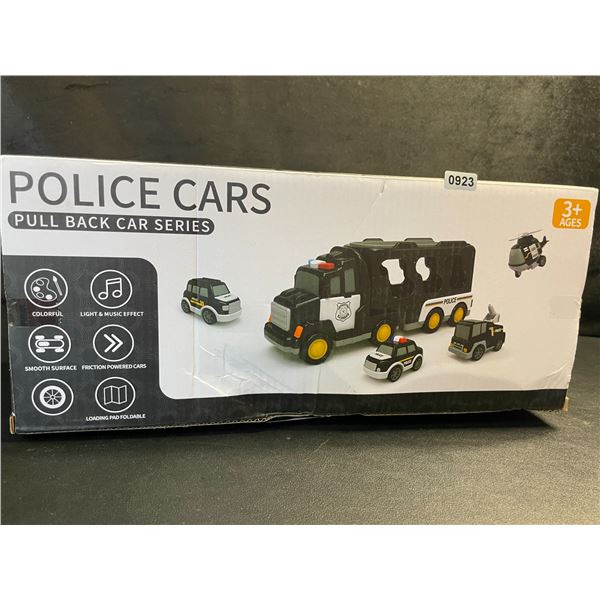 5PC Police Car Toy Set with Music and Light Effects - Brand New