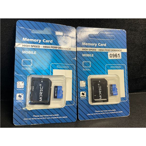 2 Micro SD Memory Cards - 512 GB - Brand New