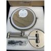Image 3 : 1 Rechargeable 8" LED Lighted Wall Mounted Makeup Mirror; Dual Sided w/ 1X/10X Magnification - NEW