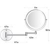 Image 4 : 1 Rechargeable 8" LED Lighted Wall Mounted Makeup Mirror; Dual Sided w/ 1X/10X Magnification - NEW