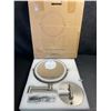 Image 2 : 1 Rechargeable 8" LED Lighted Wall Mounted Makeup Mirror; Dual Sided w/ 1X/10X Magnification - NEW