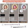 Image 7 : 1 Rechargeable 8" LED Lighted Wall Mounted Makeup Mirror; Dual Sided w/ 1X/10X Magnification - NEW