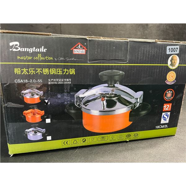 1 Bangtaile 2L Stainless Steel Small Pressure Cooker - New in Box