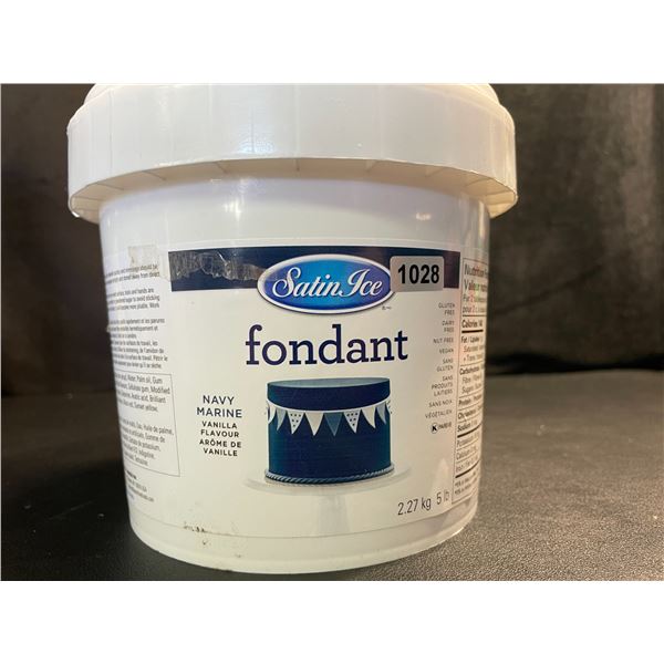 1 Tub of Satin Ice Cake Fondant - Navy Marine Blue (Vanilla Flavor) - 5LB tub - New Sealed