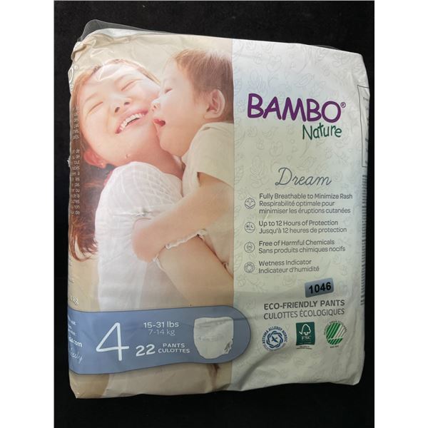 1 Pack of Bamboo Nature Dream Premium Toddler Training Pants (Size 4) 22-Pack - New